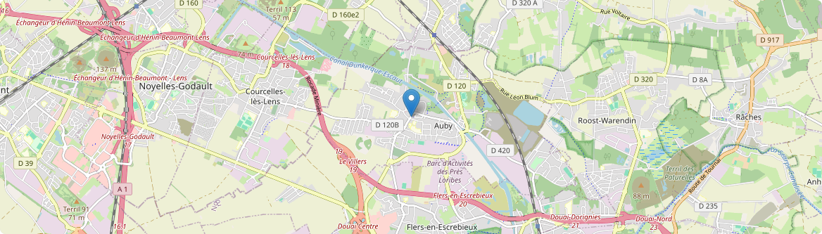 Auby - Carte