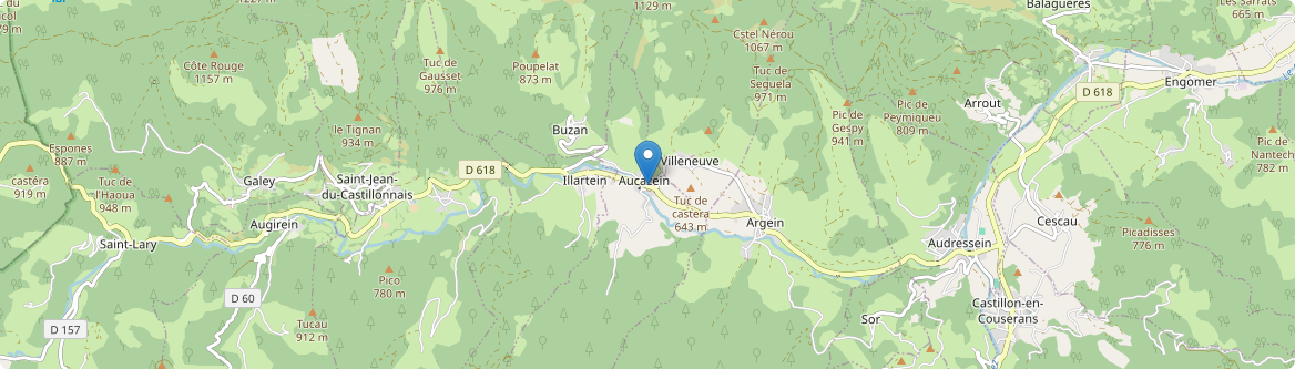 Aucazein - Carte