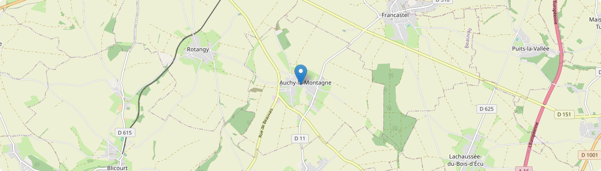 Auchy-la-Montagne - Carte