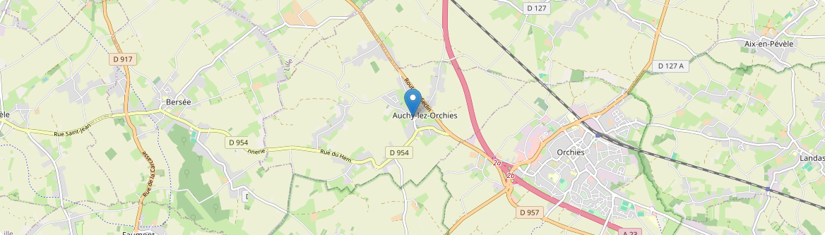 Auchy-lez-Orchies - Carte