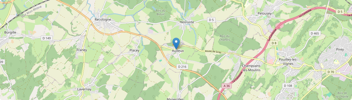 Audeux - Carte
