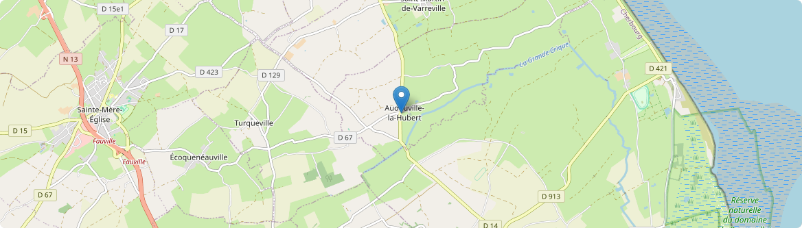Audouville-la-Hubert - Carte