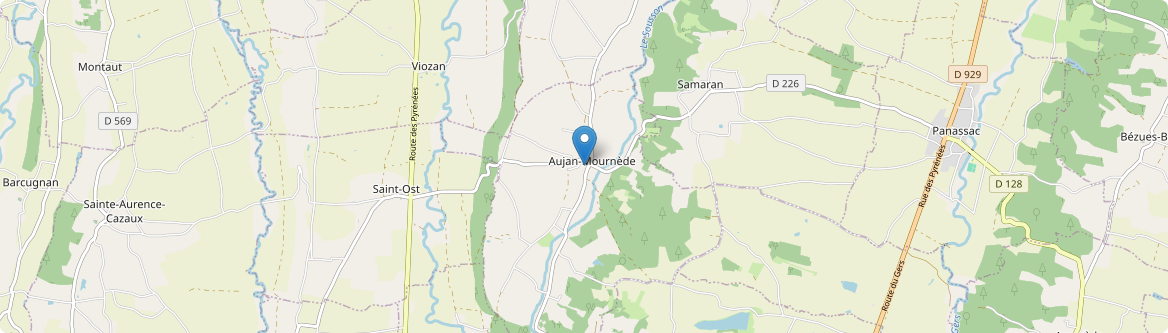 Aujan-Mournède - Carte