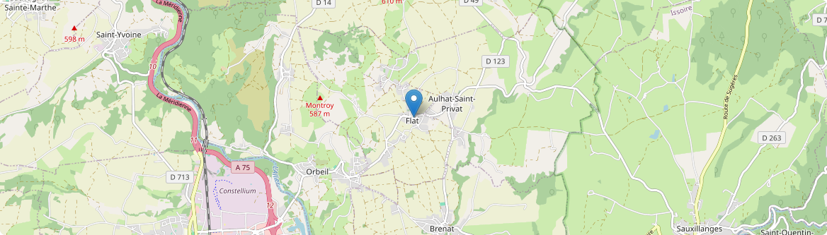 Aulhat-Flat - Carte
