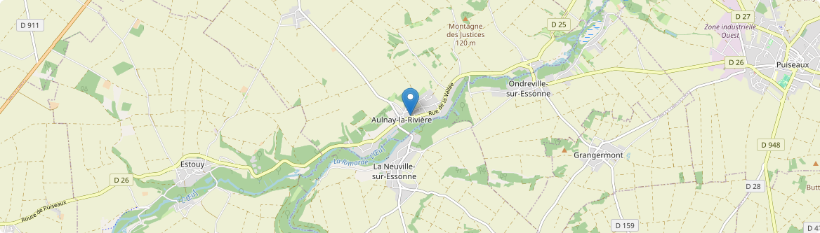 Aulnay-la-Rivière - Carte