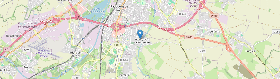 Aulnoy-lez-Valenciennes - Carte
