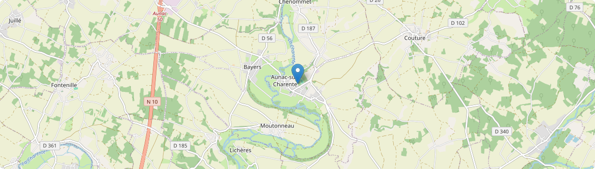 Aunac-sur-Charente - Carte