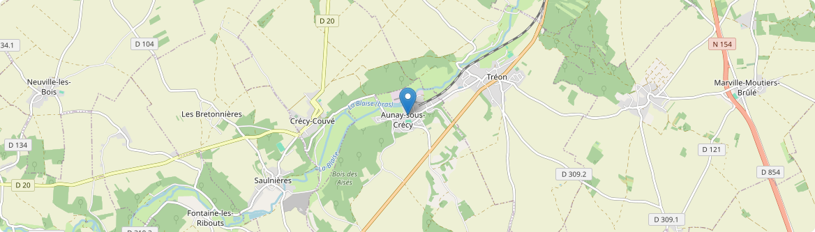 Aunay-sous-Crécy - Carte