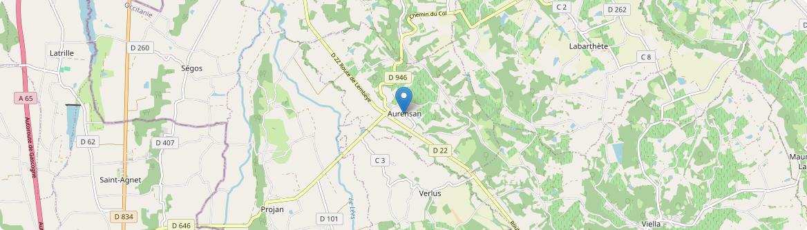 Aurensan - Carte