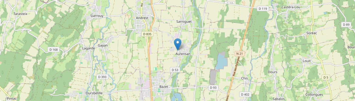 Aurensan - Carte