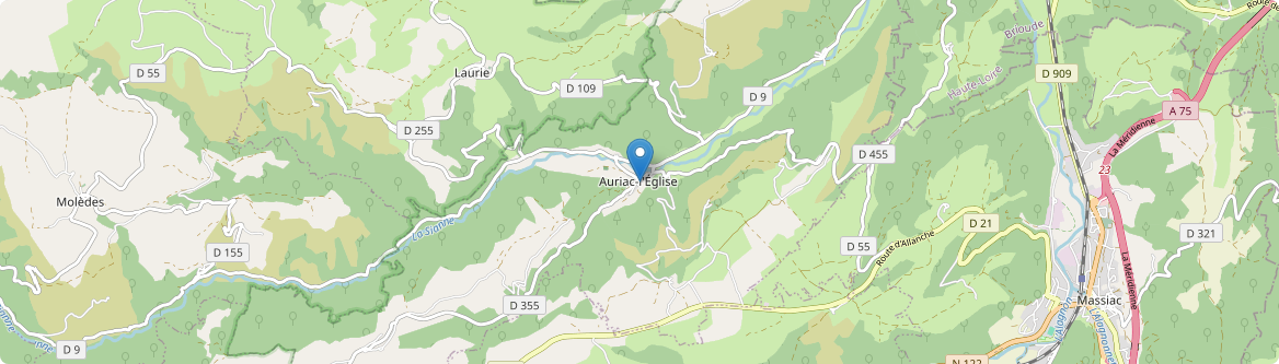 Auriac-l'Église - Carte