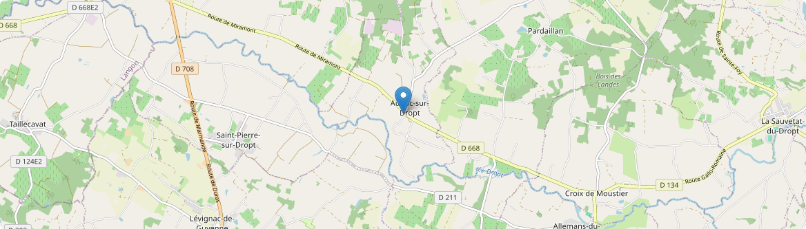 Auriac-sur-Dropt - Carte