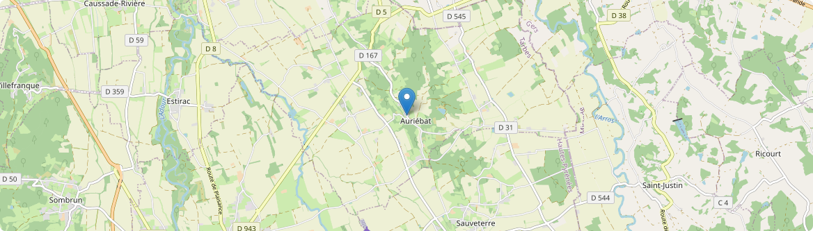 Auriébat - Carte