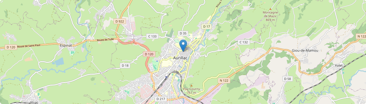 Aurillac - Carte