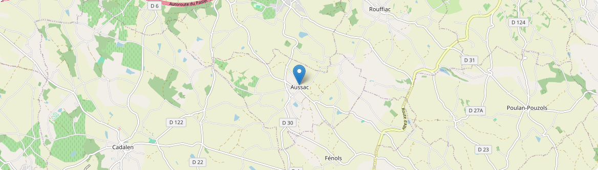 Aussac - Carte