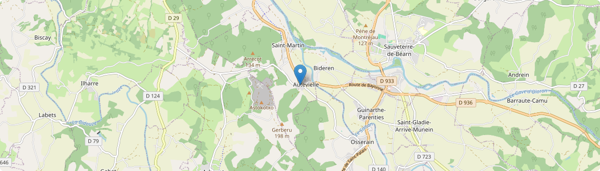 Autevielle-Saint-Martin-Bideren - Carte