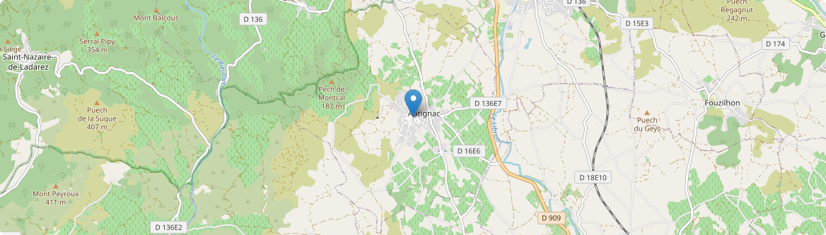 Autignac - Carte