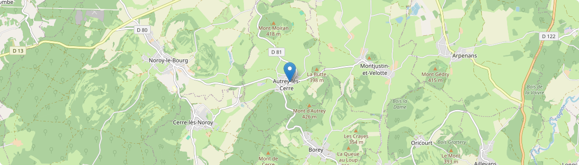 Autrey-lès-Cerre - Carte