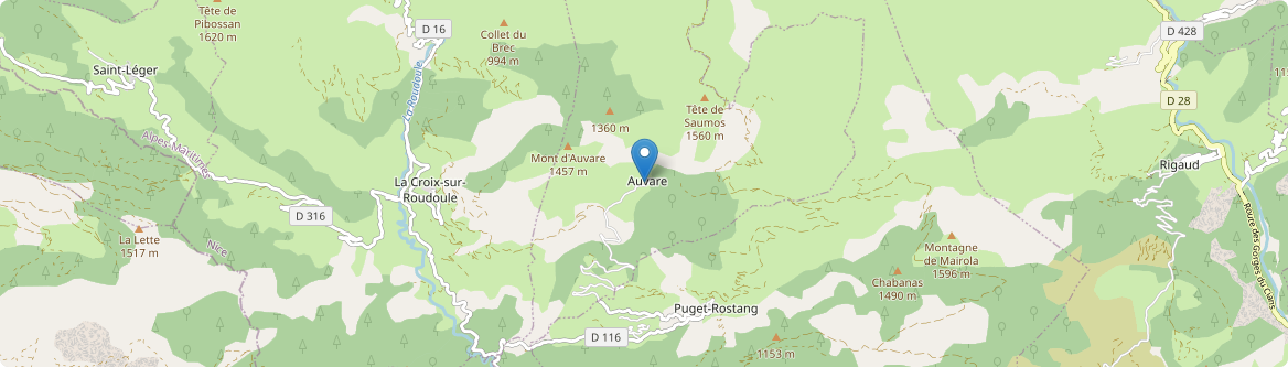 Auvare - Carte