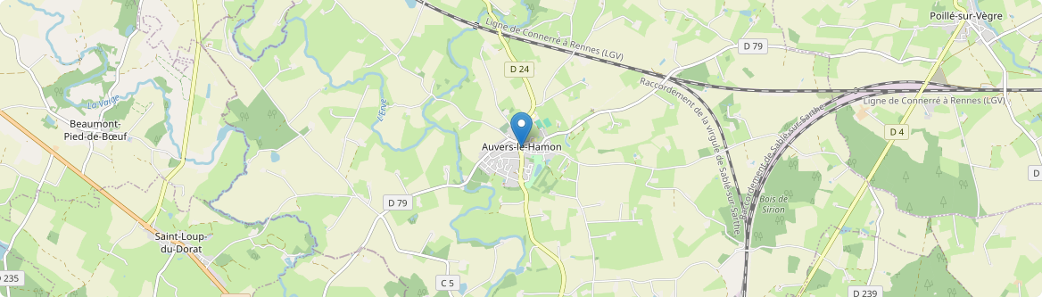 Auvers-le-Hamon - Carte