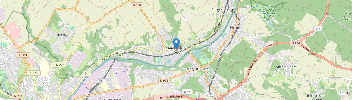 Auvers-sur-Oise - Carte