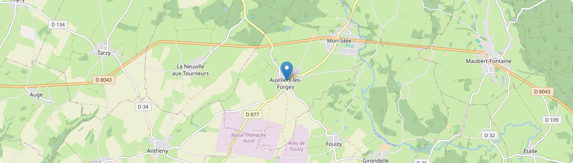 Auvillers-les-Forges - Carte