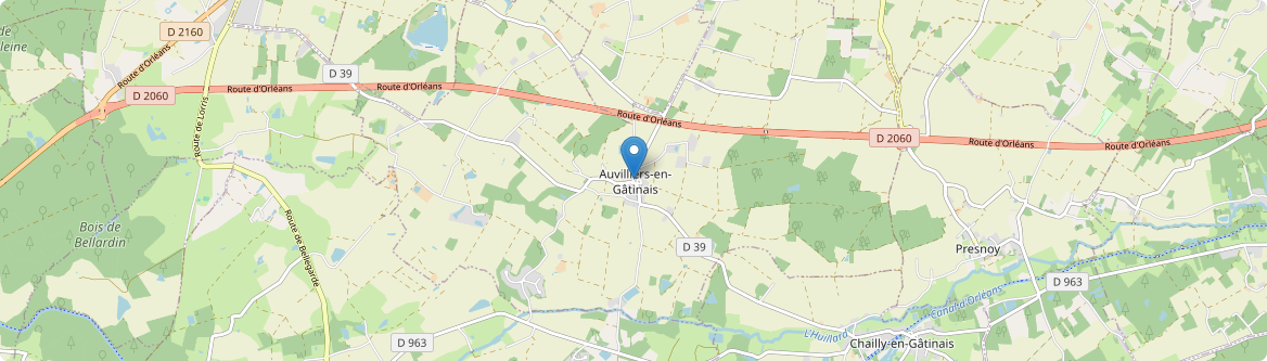 Auvilliers-en-Gâtinais - Carte