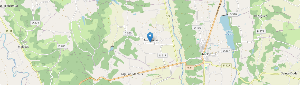 Aux-Aussat - Carte