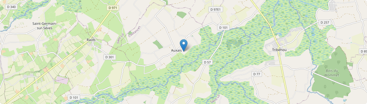 Auxais - Carte
