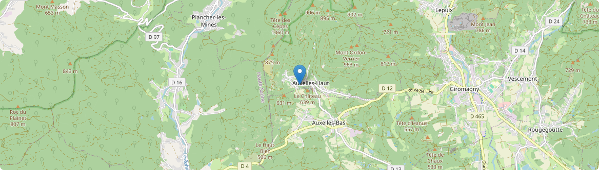 Auxelles-Haut - Carte