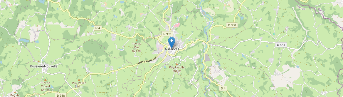 Auzances - Carte