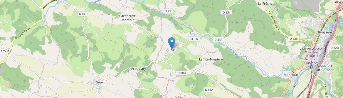 Auzas - Carte
