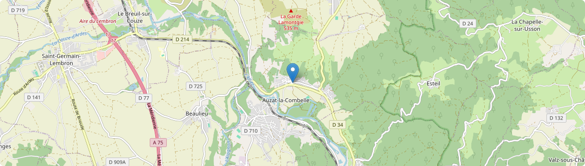 Auzat-la-Combelle - Carte