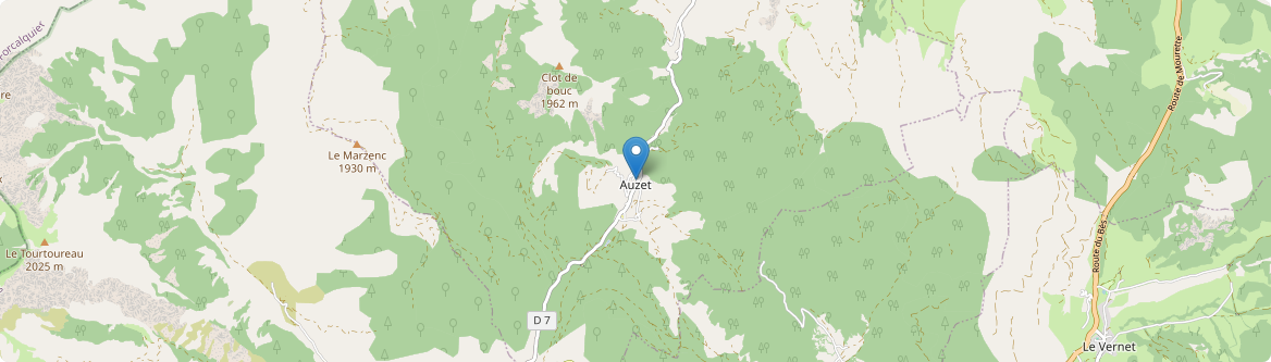 Auzet - Carte