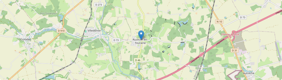 Auzouer-en-Touraine - Carte
