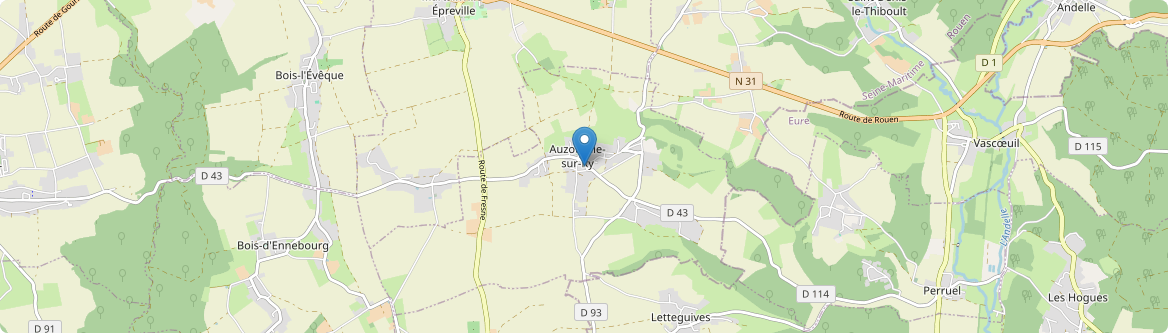 Auzouville-sur-Ry - Carte