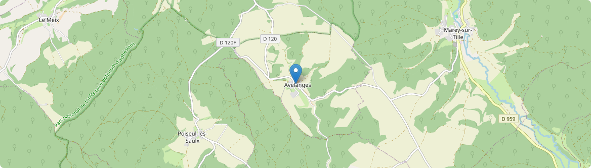 Avelanges - Carte