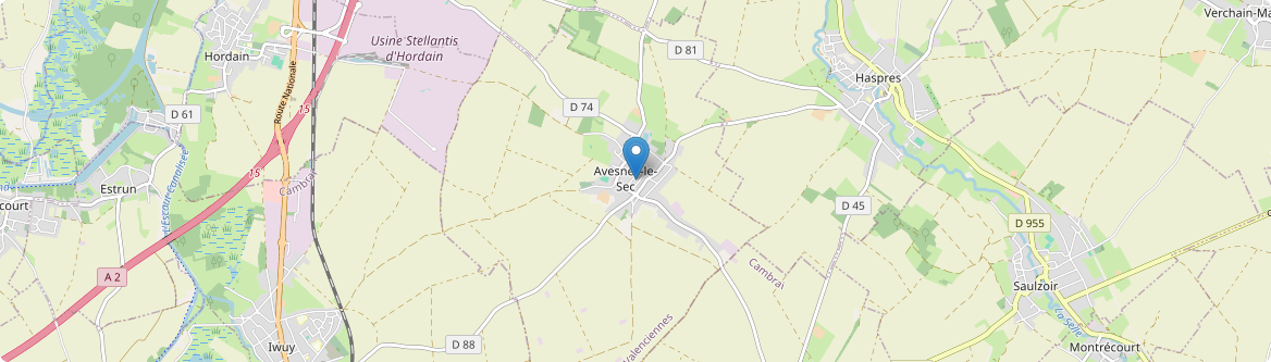 Avesnes-le-Sec - Carte