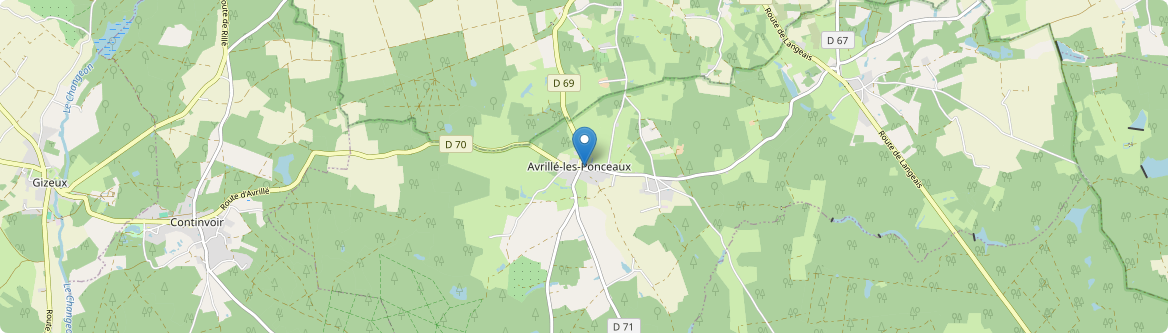 Avrillé-les-Ponceaux - Carte