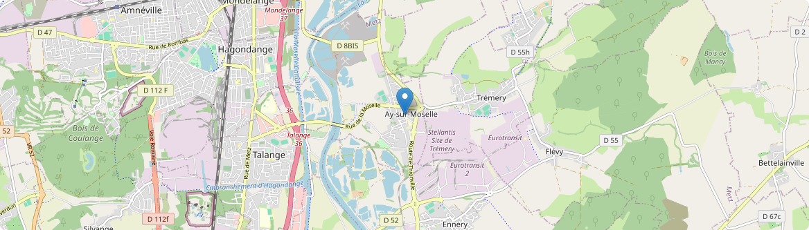 Ay-sur-Moselle - Carte
