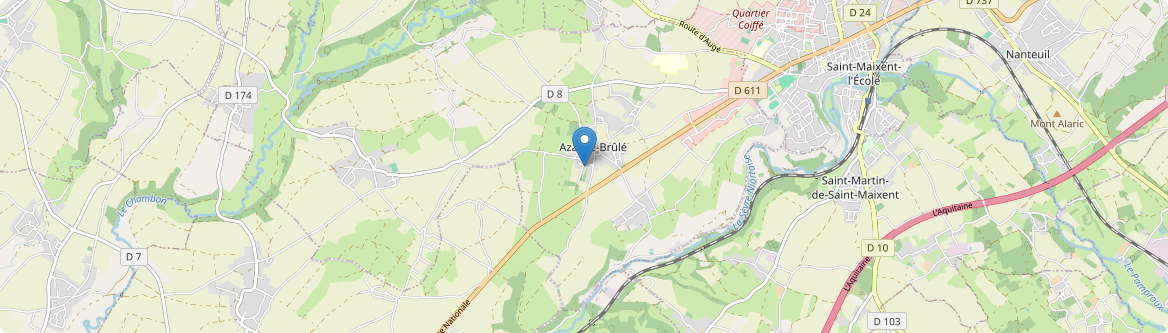 Azay-le-Brûlé - Carte