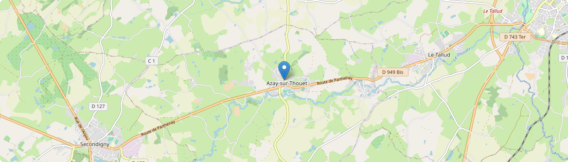 Azay-sur-Thouet - Carte