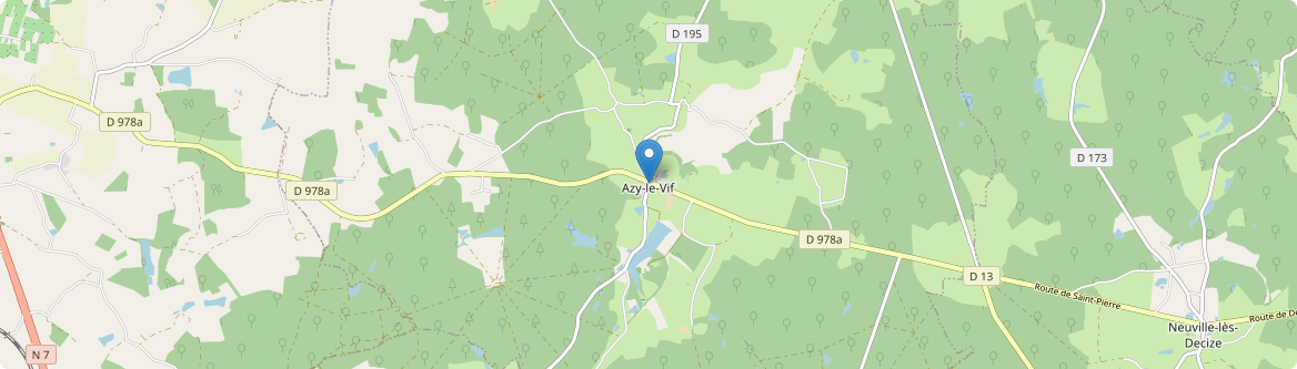 Azy-le-Vif - Carte