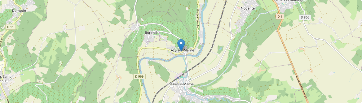 Azy-sur-Marne - Carte