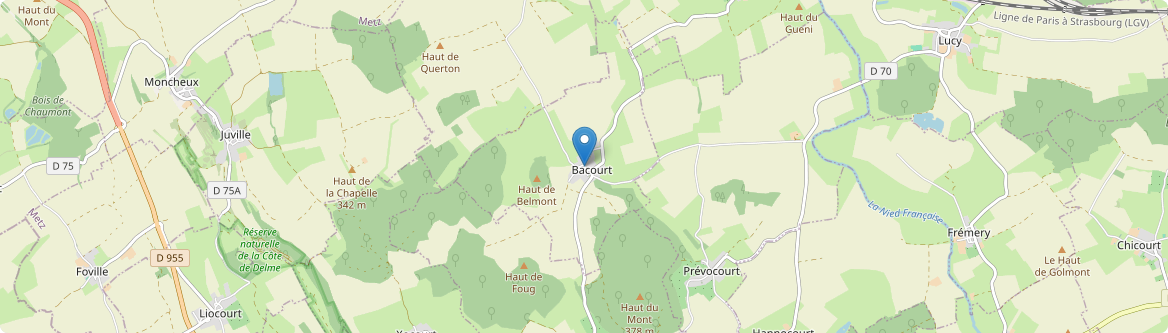 Bacourt - Carte
