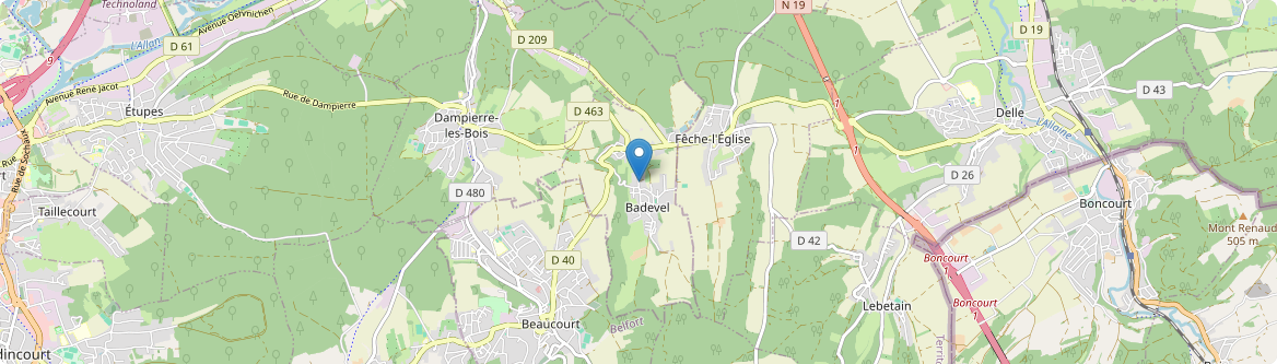 Badevel - Carte