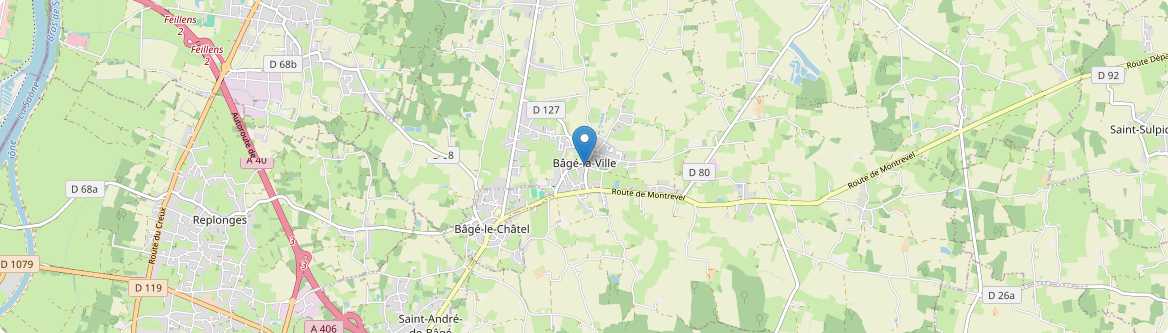 Bâgé-Dommartin - Carte