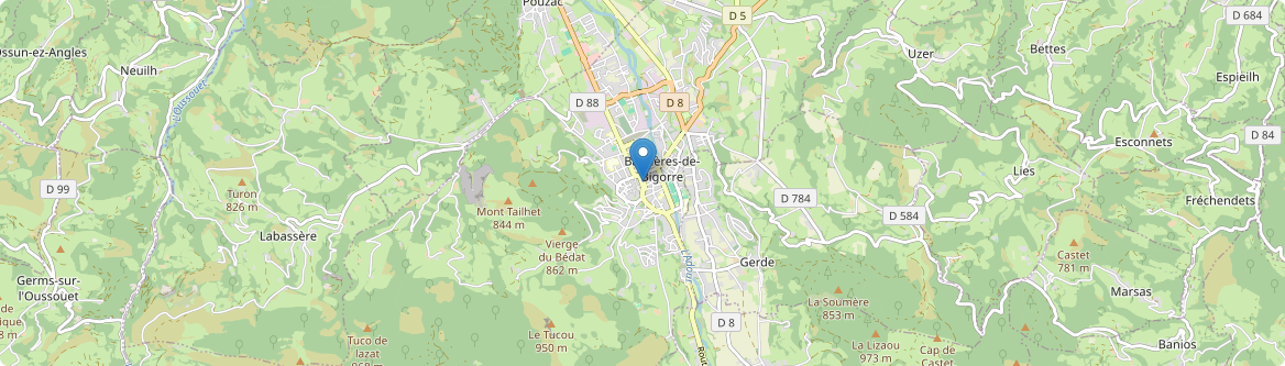 Bagnères-de-Bigorre - Carte