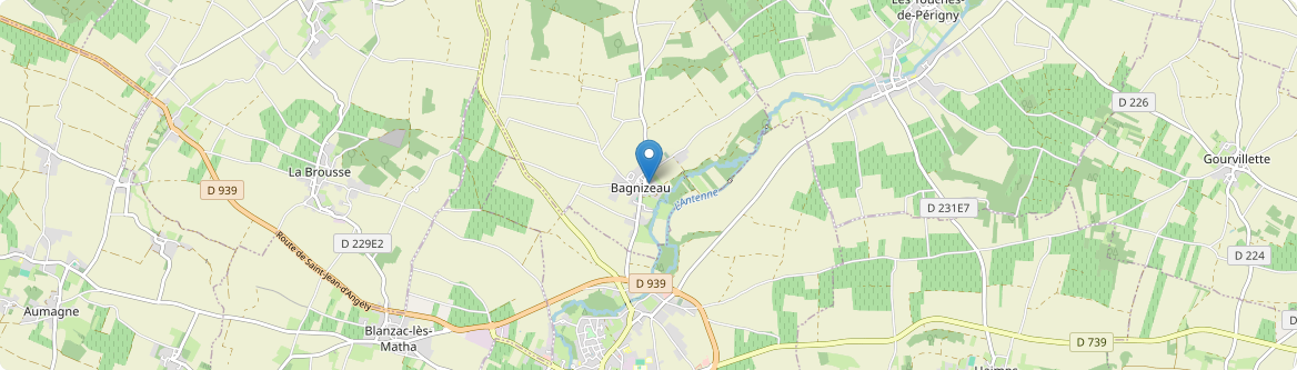Bagnizeau - Carte