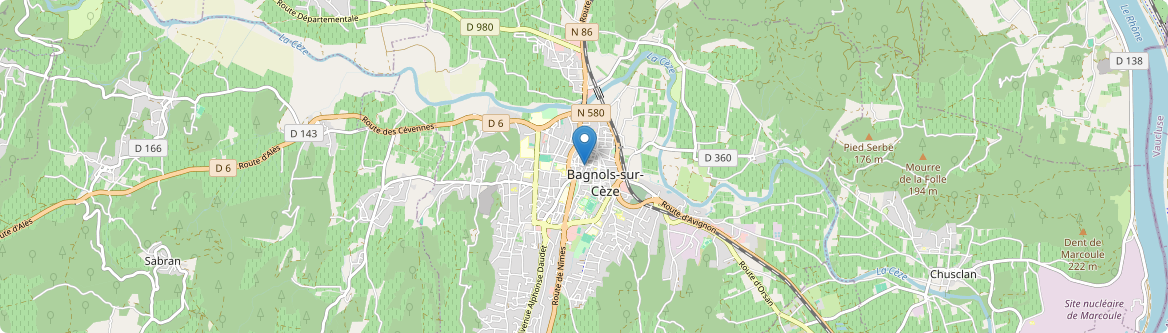 Bagnols-sur-Cèze - Carte